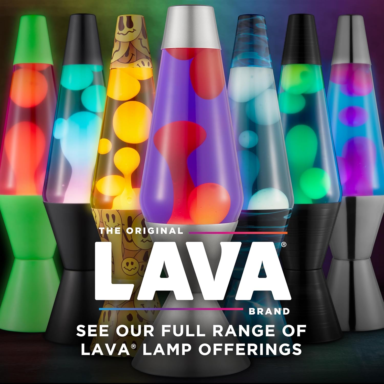 The Original Lava? Lamp - 14.5 Gunmetal Grey - Classic Liquid Motion Lamp - Tri-Colored Green/Blue/Purple - Item #2098 (Amazon Exclusive) - Image 6